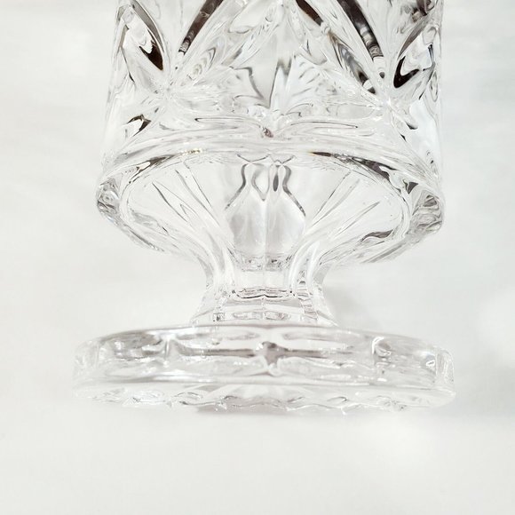 Fifth Avenue Crystal 7.5" Christmas Footed Hurricane Candleholder Vase trees - Picture 8 of 10